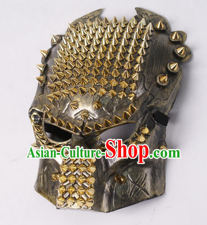 Professional Rio Carnival Headwear Cosplay Warrior Mask Party Performance Rivets Face Mask Professional Rio Carnival Headwear Cosplay Warrior Mask Party Performance Rivets Face Mask
