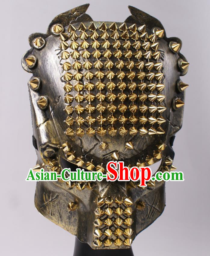 Professional Rio Carnival Headwear Cosplay Warrior Mask Party Performance Rivets Face Mask Professional Rio Carnival Headwear Cosplay Warrior Mask Party Performance Rivets Face Mask