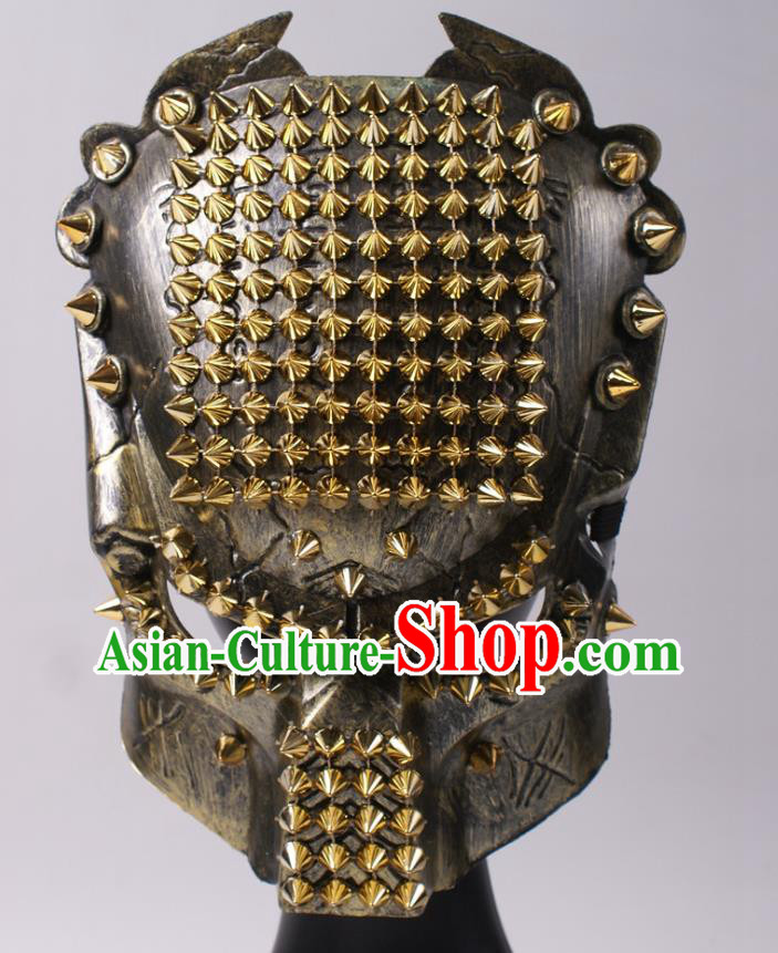 Professional Rio Carnival Headwear Cosplay Warrior Mask Party Performance Rivets Face Mask Professional Rio Carnival Headwear Cosplay Warrior Mask Party Performance Rivets Face Mask