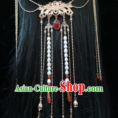 China Traditional Tang Dynasty Princess Tassel Hair Clasp Ancient Palace Lady Hair Accessories