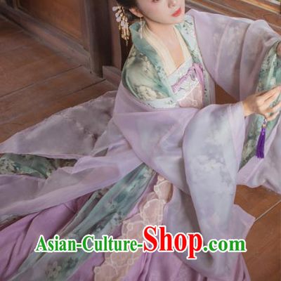 China Traditional Tang Dynasty Court Woman Historical Clothing Ancient Imperial Concubine Hanfu Dress Garments