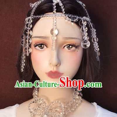 Top Baroque Bride Beads Tassel Hat Stage Show Hair Clasp Catwalks Headdress