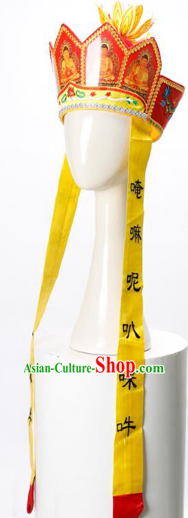 Chinese Cosplay Tang Monk Hat Traditional Ancient Buddhist Headwear Chinese Cosplay Tang Monk Hat Traditional Ancient Buddhist Headwear