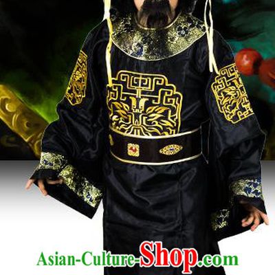 China Cosplay Lord Yama King Black Clothing Ancient Tang Dynasty Official Garment Costumes and Headpiece