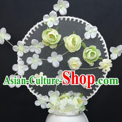 Top Halloween Fancy Ball Top Hat Gothic Silk Flowers Headdress Cosplay Party Hair Accessories Catwalks Bride Royal Crown