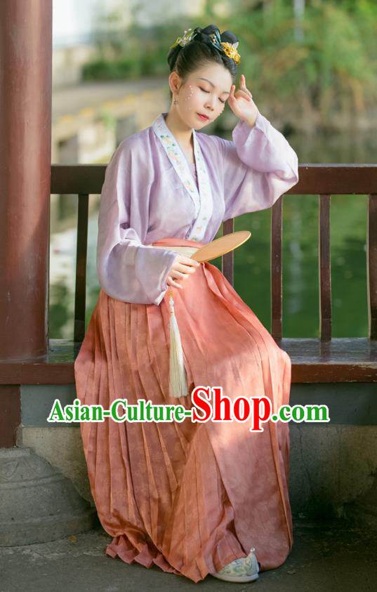 China Traditional Song Dynasty Historical Clothing Ancient Noble Mistress Hanfu Dress Garment Costumes China Traditional Song Dynasty Historical Clothing Ancient Noble Mistress Hanfu Dress Garment Costumes