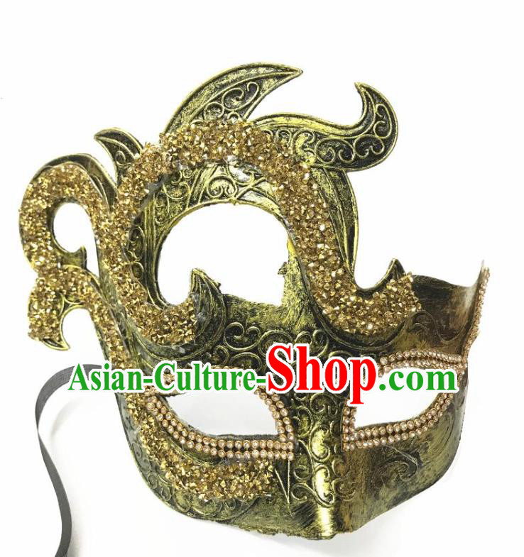 Handmade Baroque Headpiece Brazil Carnival Golden Mask Halloween Cosplay Face Mask Costume Party Blinder Handmade Baroque Headpiece Brazil Carnival Golden Mask Halloween Cosplay Face Mask Costume Party Blinder
