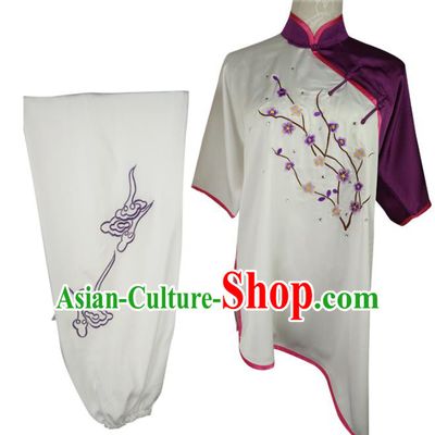 Chinese Chang Boxing Garment Costumes Martial Arts Embroidered Plum Blossom Outfits Kungfu Wushu Competition Clothing