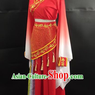 Top Chinese Woman Swords Dance Garment Costume Traditional Hanfu Dance Performance Clothing Classical Dance Rosy Dress