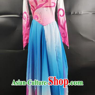 Top Chinese Woman Umbrella Dance Garment Costume Traditional Stage Performance Clothing Classical Fan Dance Dress