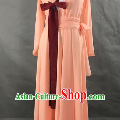 Top Chinese Classical Dance Performance Clothing Woman Solo Dance Garment Costume Traditional Korean Dance Orange Dress