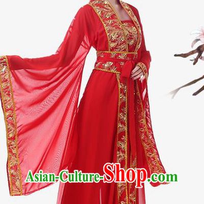 Top Chinese Woman Stage Performance Clothing Classical Dance Garment Costume Traditional Court Empress Red Hanfu Dress Outfits
