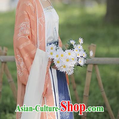 China Ancient Hanfu Garments Nobility Female Dress Traditional Song Dynasty Young Woman Historical Clothing Complete Set