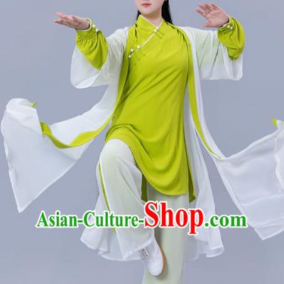 Chinese Martial Arts Three Pieces Outfits Tai Chi Performance Clothing Woman Tai Ji Training Garments