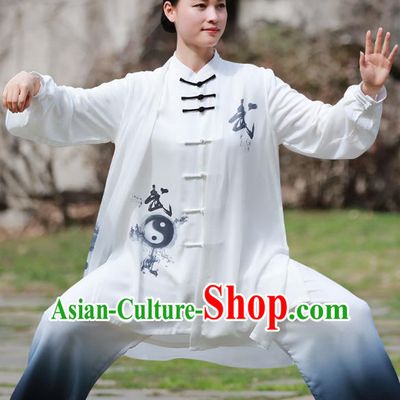 Chinese Tai Ji Chuan Three Piece Outfits Tai Chi Performance Clothing Martial Arts Kungfu Competition Garments
