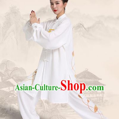 Chinese Tai Chi Performance Printing Fish Garment Costume Kung Fu Competition Suits Clothing Martial Arts Outfits