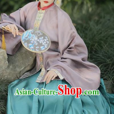 China Ming Dynasty Noble Lady Historical Garments Clothing Ancient Court Infanta Hanfu Dress for Women