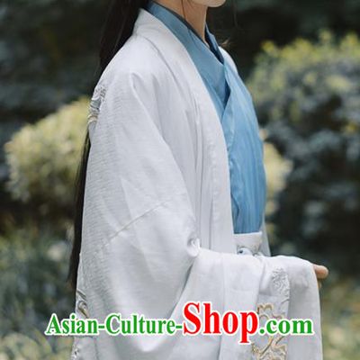 China Ancient Scholar Embroidered Hanfu Clothing Song Dynasty Noble Childe Historical Garment Costumes Complete Set
