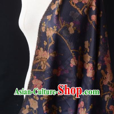Navy Gambiered Guangdong Gauze High Quality Chinese Qipao Cheongsam Fabric DIY Fabric Silk Fabric