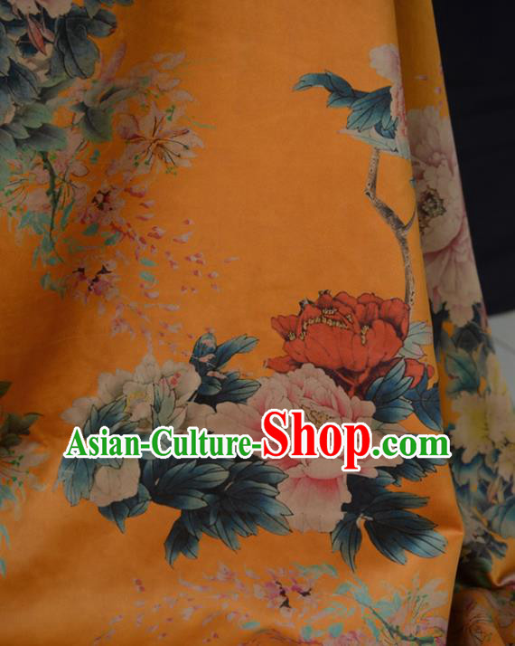 High Quality Chinese Qipao Cheongsam Fabric DIY Fabric Silk Fabric Yellow Gambiered Guangdong Gauze High Quality Chinese Qipao Cheongsam Fabric DIY Fabric Silk Fabric Yellow Gambiered Guangdong Gauze