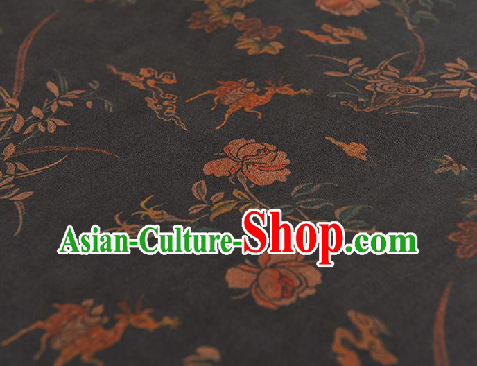 Chinese Cheongsam Cloth Traditional Pattern DIY Satin Fabric Silk Fabric Grey Gambiered Guangdong Gauze Chinese Cheongsam Cloth Traditional Pattern DIY Satin Fabric Silk Fabric Grey Gambiered Guangdong Gauze