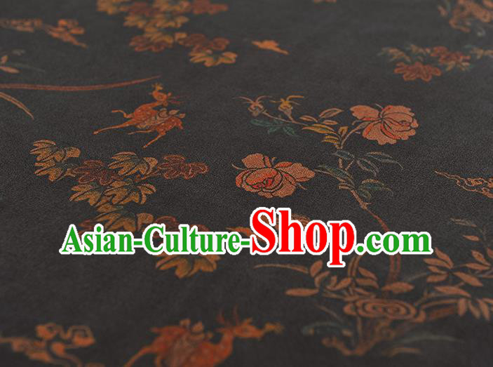 Chinese Cheongsam Cloth Traditional Pattern DIY Satin Fabric Silk Fabric Grey Gambiered Guangdong Gauze Chinese Cheongsam Cloth Traditional Pattern DIY Satin Fabric Silk Fabric Grey Gambiered Guangdong Gauze