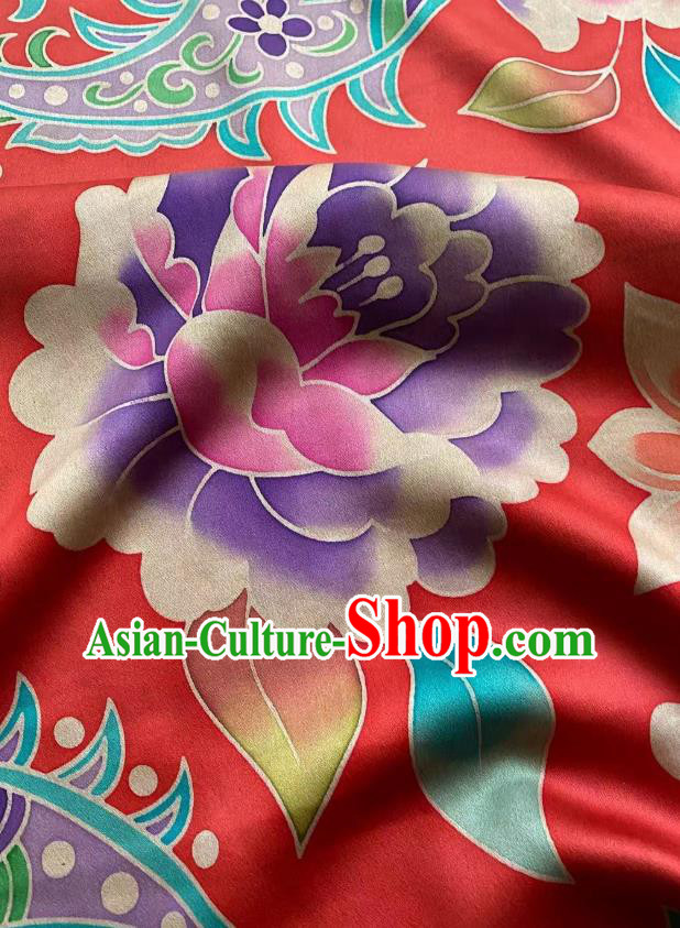 Chinese Silk Fabric Classical Pattern Brocade Red Satin Cloth Traditional Cheongsam Jacquard Drapery Chinese Silk Fabric Classical Pattern Brocade Red Satin Cloth Traditional Cheongsam Jacquard Drapery