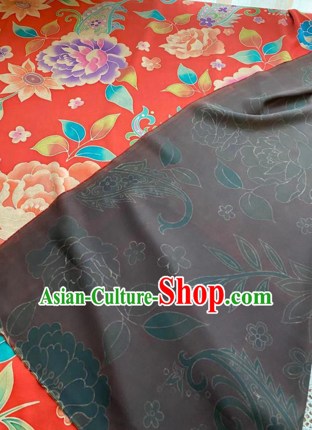 Chinese Silk Fabric Classical Pattern Brocade Red Satin Cloth Traditional Cheongsam Jacquard Drapery Chinese Silk Fabric Classical Pattern Brocade Red Satin Cloth Traditional Cheongsam Jacquard Drapery