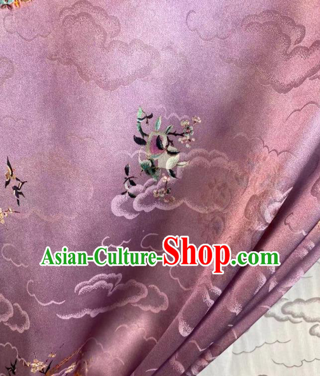 Chinese Lilac Tapestry Cloth Traditional Qipao Dress Jacquard Drapery Silk Fabric Classical Pattern Brocade Chinese Lilac Tapestry Cloth Traditional Qipao Dress Jacquard Drapery Silk Fabric Classical Pattern Brocade