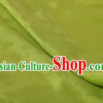 Chinese Jacquard Tapestry Material Traditional Qipao Dress Drapery Green Silk Fabric Classical Broken Peony Pattern Brocade Cloth
