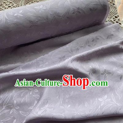 Chinese Traditional Hanfu Dress Drapery Violet Silk Fabric Classical Orchids Pattern Brocade Cloth Jacquard Tapestry Material