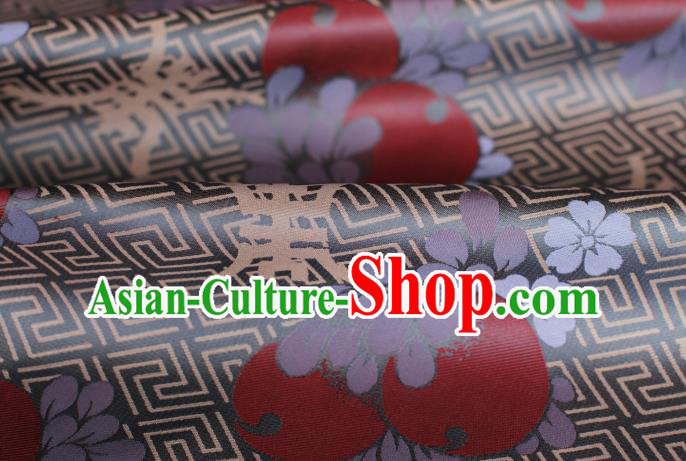 Chinese Grey Tapestry Material Traditional Tang Suit Drapery Silk Fabric Classical Pattern Caramel Brocade Cloth Chinese Grey Tapestry Material Traditional Tang Suit Drapery Silk Fabric Classical Pattern Caramel Brocade Cloth