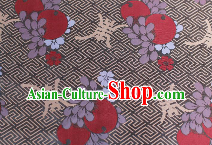 Chinese Grey Tapestry Material Traditional Tang Suit Drapery Silk Fabric Classical Pattern Caramel Brocade Cloth Chinese Grey Tapestry Material Traditional Tang Suit Drapery Silk Fabric Classical Pattern Caramel Brocade Cloth