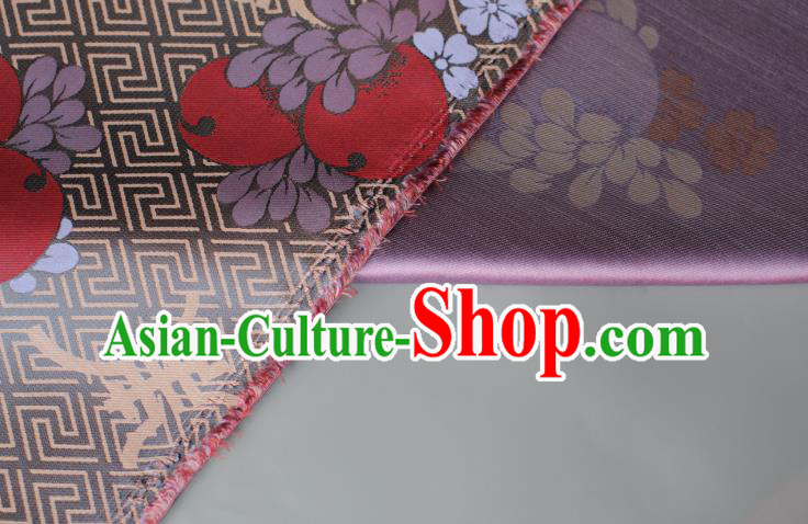 Chinese Grey Tapestry Material Traditional Tang Suit Drapery Silk Fabric Classical Pattern Caramel Brocade Cloth Chinese Grey Tapestry Material Traditional Tang Suit Drapery Silk Fabric Classical Pattern Caramel Brocade Cloth