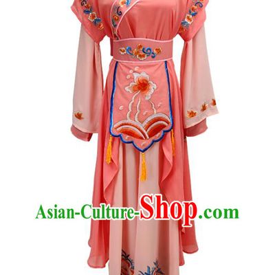 Chinese Shaoxing Opera Court Maid Garment Beijing Opera Diva Clothing Traditional Peking Opera Young Lady Orange Dress
