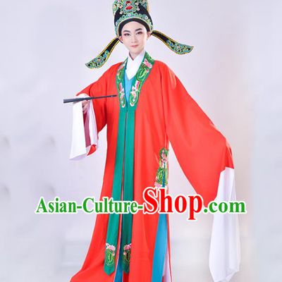 China Shaoxing Opera Scholar Clothing Traditional Peking Opera Xiaosheng Red Cape Beijing Opera Niche Garment