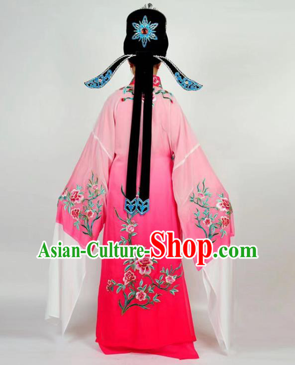 China Peking Opera Xiaosheng Red Robe Garment Traditional Shaoxing Opera Scholar Clothing China Peking Opera Xiaosheng Red Robe Garment Traditional Shaoxing Opera Scholar Clothing