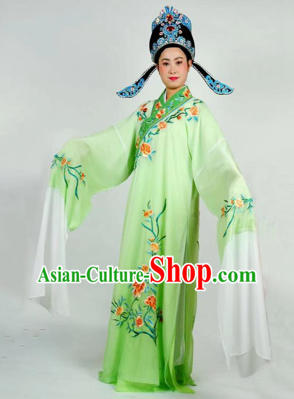 China Beijing Opera Garment Shaoxing Opera Scholar Clothing Traditional Peking Opera Xiaosheng Green Robe China Beijing Opera Garment Shaoxing Opera Scholar Clothing Traditional Peking Opera Xiaosheng Green Robe