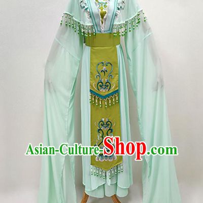 Chinese Shaoxing Opera Noble Lady Garment Beijing Opera Diva Clothing Traditional Peking Opera Hua Tan Green Dress