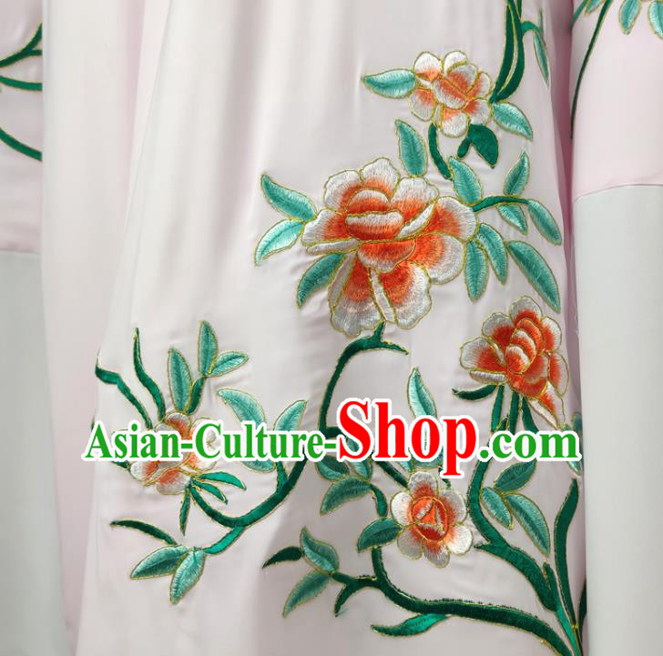 China Peking Opera Garment Costume Traditional Beijing Opera Young Man Pink Robe Shaoxing Opera Scholar Clothing