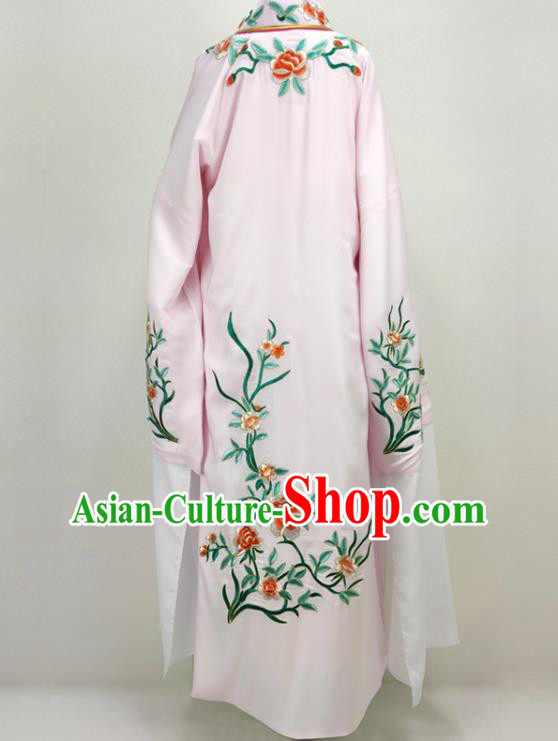 China Peking Opera Garment Costume Traditional Beijing Opera Young Man Pink Robe Shaoxing Opera Scholar Clothing