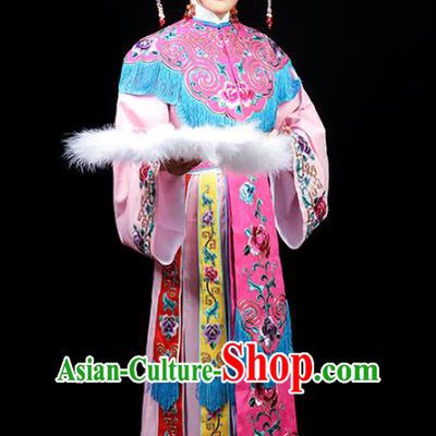 Chinese Beijing Opera Court Beauty Garment Shaoxing Opera Princess Clothing Traditional Peking Opera Hua Tan Pink Dress