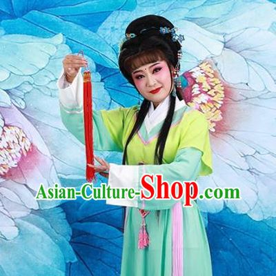 Chinese Shaoxing Opera Court Maid Kou Zhu Clothing Traditional Peking Opera Young Lady Dress Beijing Opera Actress Garment