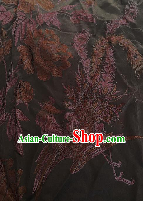 China Classical Phoenix Pattern Silk Fabric Traditional Cheongsam Brocade Cloth Jacquard Drapery China Classical Phoenix Pattern Silk Fabric Traditional Cheongsam Brocade Cloth Jacquard Drapery