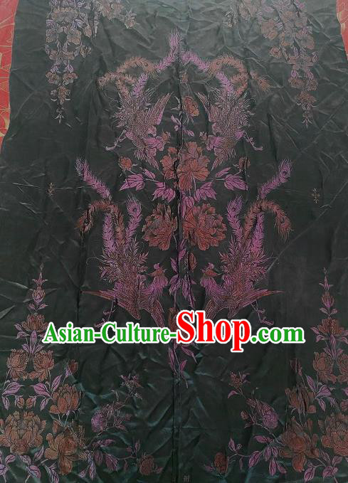China Classical Phoenix Pattern Silk Fabric Traditional Cheongsam Brocade Cloth Jacquard Drapery China Classical Phoenix Pattern Silk Fabric Traditional Cheongsam Brocade Cloth Jacquard Drapery