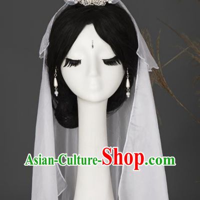 China Ancient Empress Hair Accessories Traditional Cosplay Buddha Guanyin Hair Crown Headwear