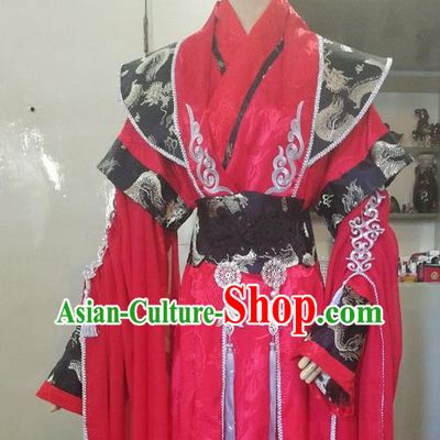 Chinese Tang Dynasty Prince Red Garment Costumes Ancient Monarch Hanfu Clothing Drama Cosplay King Apparels