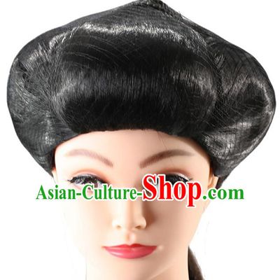 China Tang Dynasty Imperial Consort Chignon Hairpieces Traditional Hanfu Hair Accessories Ancient Geisha Wigs