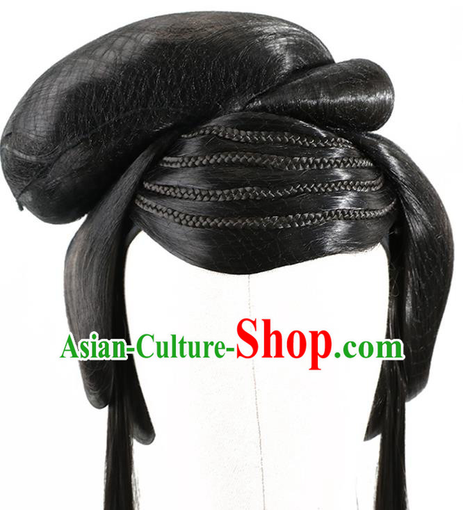 China Ancient Goddess Wigs Jin Dynasty Palace Princess Chignon Hairpieces Traditional Hair Accessories China Ancient Goddess Wigs Jin Dynasty Palace Princess Chignon Hairpieces Traditional Hair Accessories