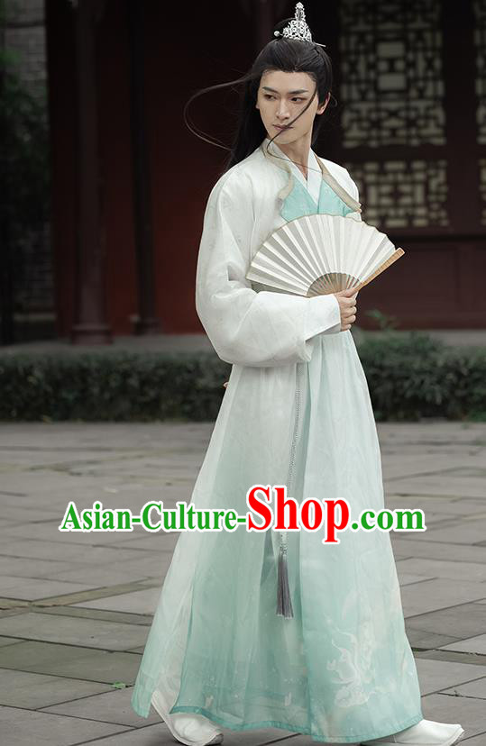 China Tang Dynasty Scholar Historical Clothing Ancient Young Male Prince Hanfu Robe Garment China Tang Dynasty Scholar Historical Clothing Ancient Young Male Prince Hanfu Robe Garment